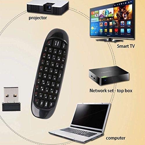 Microware W1 Air Mouse 2.4Ghz Wireless Mini Keyboard with Mouse Game Handle Android Remote Control for Smart TV, Android TV Box, PC, HTPC, IPTV, Media Player